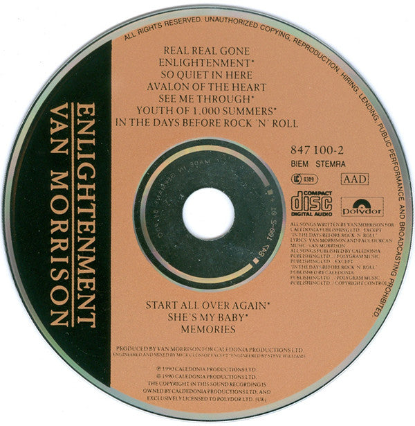 Van Morrison : Enlightenment (CD, Album)