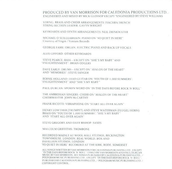 Van Morrison : Enlightenment (CD, Album)