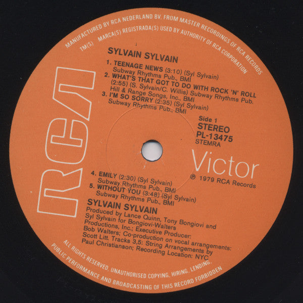 Sylvain Sylvain : Sylvain Sylvain (LP, Album)
