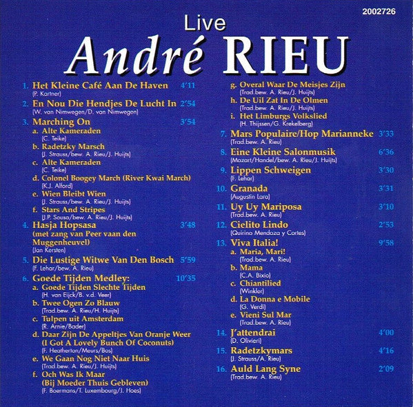 André Rieu : Live (CD, Comp, RE)