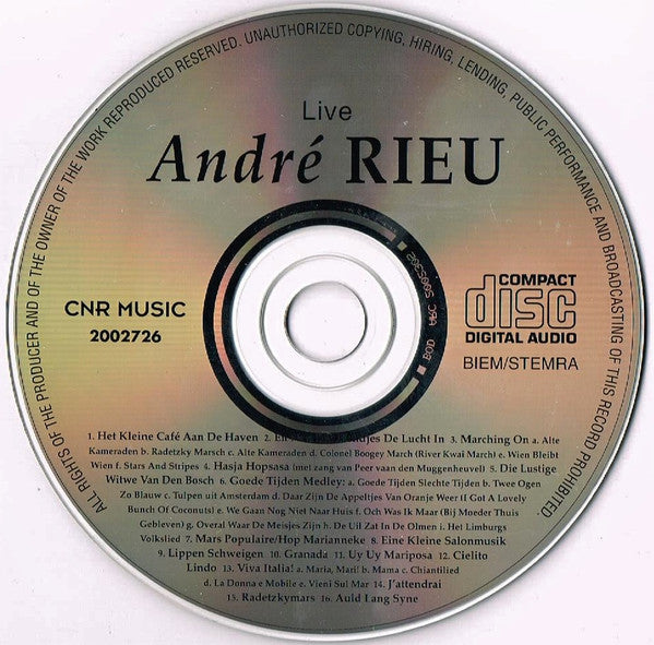 André Rieu : Live (CD, Comp, RE)