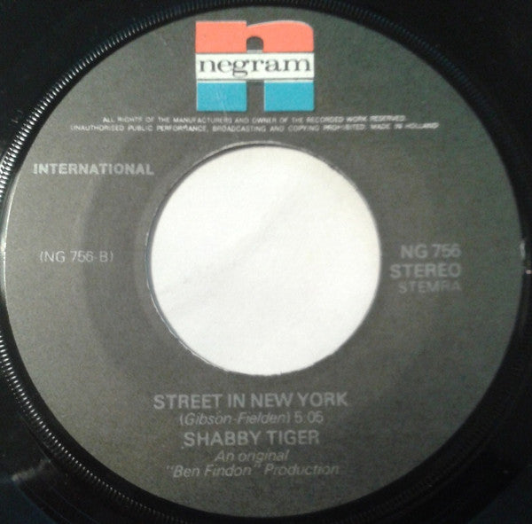 Shabby Tiger : Stone Angel / Street In New York (7")