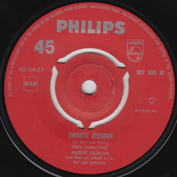 Anneke Grönloh : Rozen Hebben Doornen / Zwarte Zeeman (7", Single, Mono)