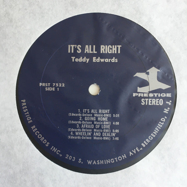 Teddy Edwards Sextet : It's All Right (LP, Album)