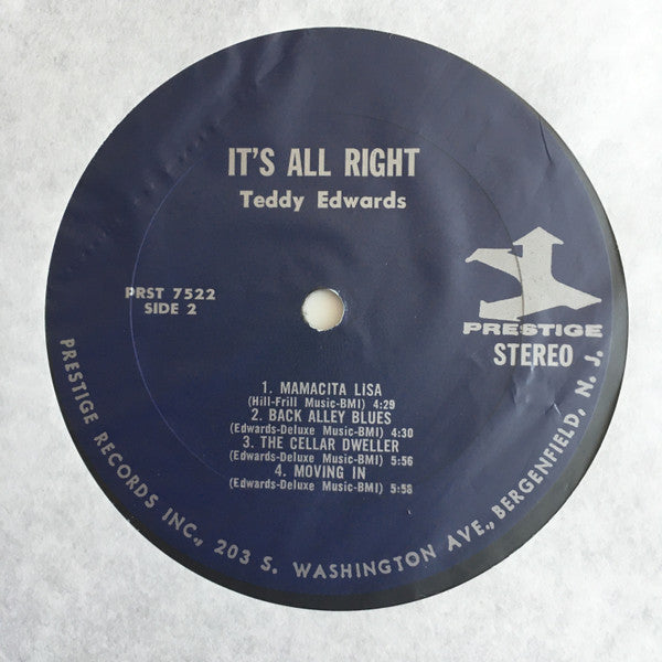 Teddy Edwards Sextet : It's All Right (LP, Album)