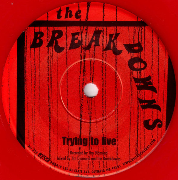 The Breakdowns (2) : This Gun Don't Care Who It Shoots (7", Red)