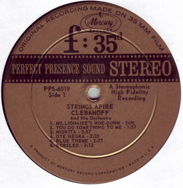 Clebanoff And His Orchestra : Strings Afire (LP, Album)