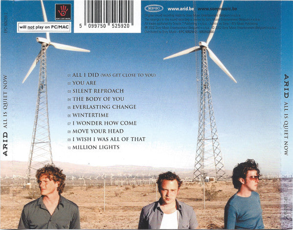 Arid : All Is Quiet Now (CD, Album)