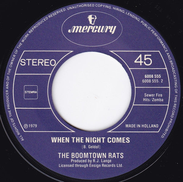 The Boomtown Rats : Someone's Looking At You (7", Single)