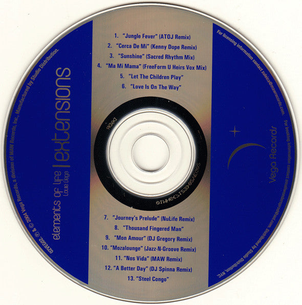 Louie Vega : Elements Of Life: Extensions (CD, Comp, P/Mixed)