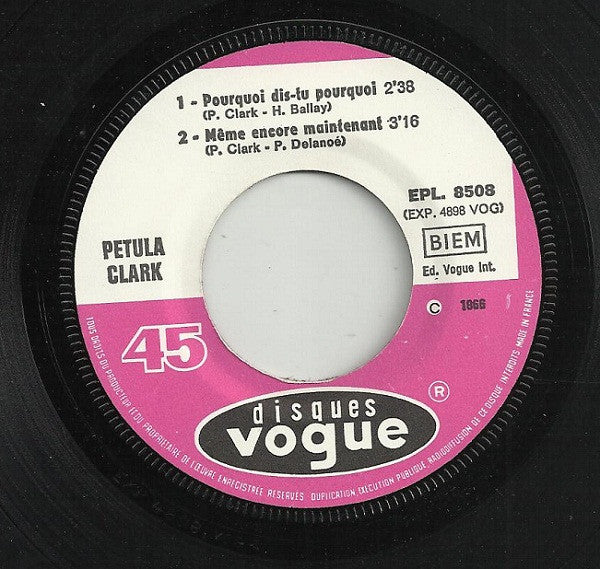 Petula Clark : C'est Ma Chanson (7", EP)