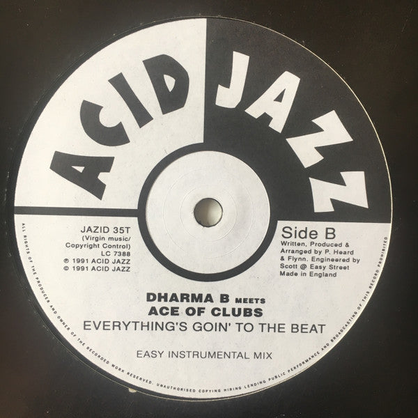 Dharma B Meets Ace Of Clubs : Everything's Goin' To The Beat (12")