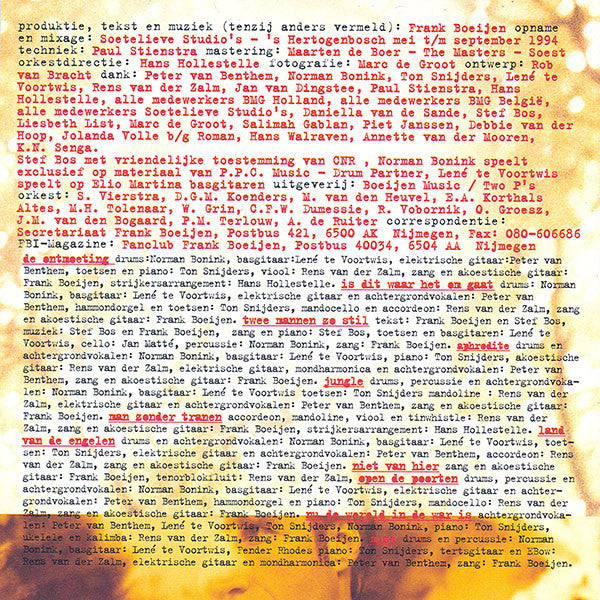 Frank Boeijen : De Ontmoeting (CD, Album)