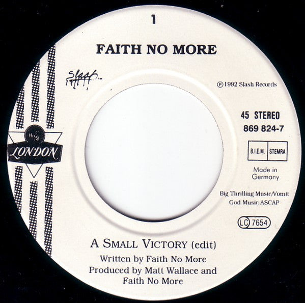 Faith No More : A Small Victory (7", Single)