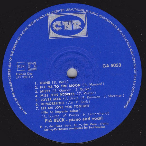 Pia Beck : Fly Me To The Moon (LP, Mono)