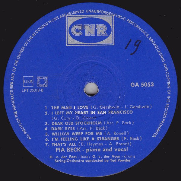 Pia Beck : Fly Me To The Moon (LP, Mono)