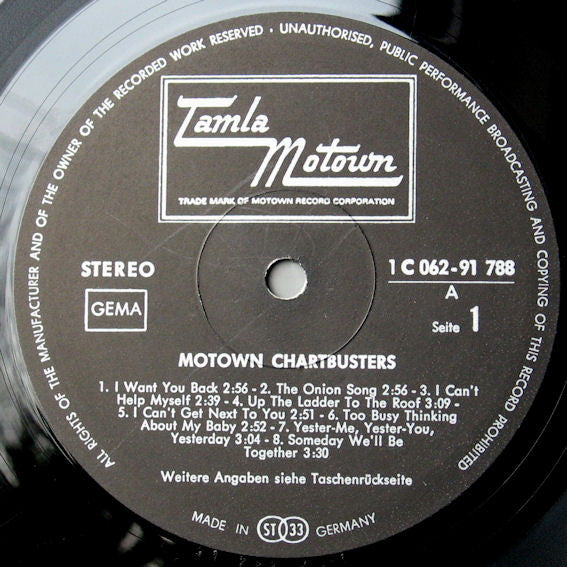 Various : Motown Chartbusters With The Tamla Motown Story (LP, Comp)