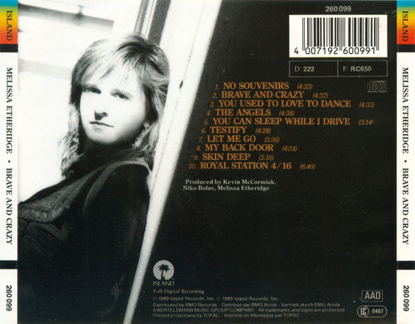 Melissa Etheridge : Brave And Crazy (CD, Album)