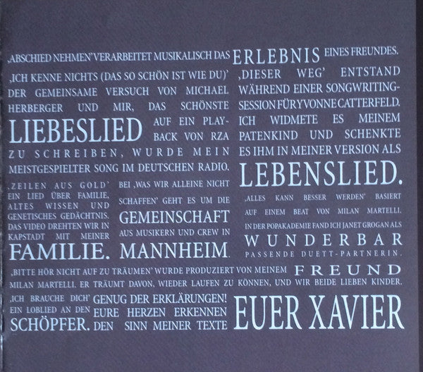 Xavier Naidoo : Danke Für's Zuhören - Liedersammlung 1998-2012 (CD, Comp)