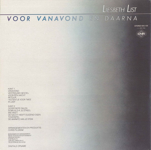 Liesbeth List : Voor Vanavond En Daarna (LP, Album, Gat)