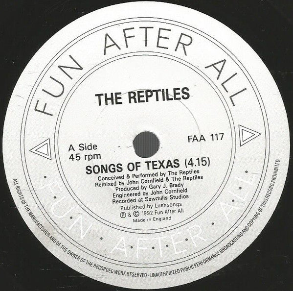 The Reptiles : Songs Of Texas... (7")