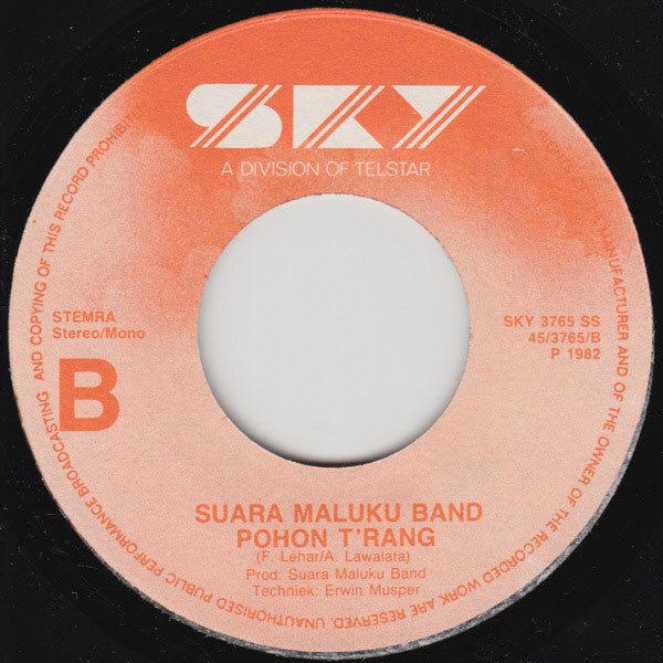 Suara Maluku Band : Hormat Dib'ri (7", Single)