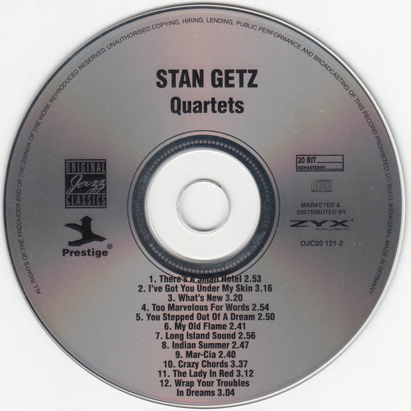 Stan Getz : Quartets (CD, Comp, RE, RM, Dig)