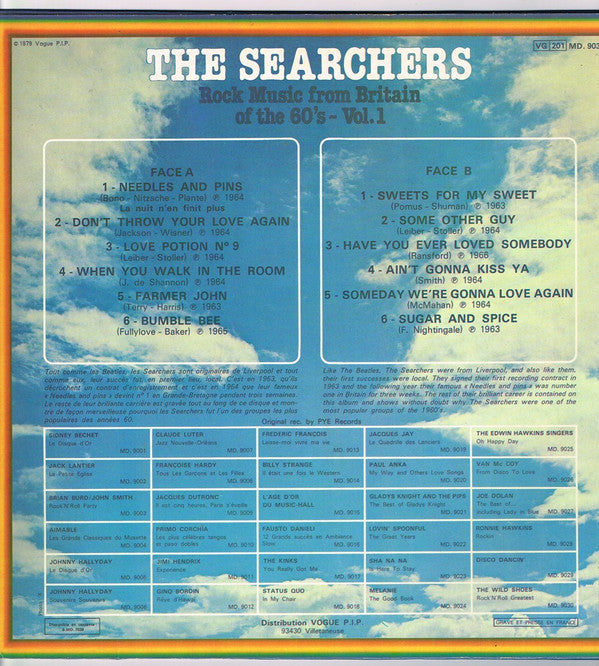 The Searchers : Rock Music From Britain Of The 60's - Vol. 1 (LP, Comp)