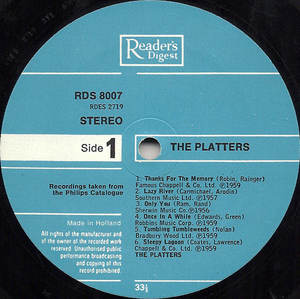The Platters : The Platters (LP, Comp)