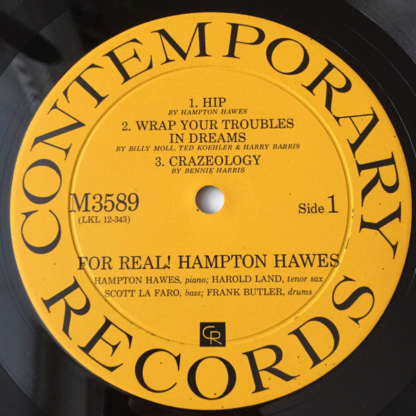 Hampton Hawes : For Real! (LP, Album, Mono)