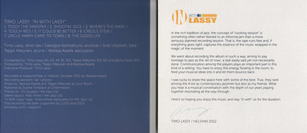 Timo Lassy : In With Lassy (CD, Album, Dig)