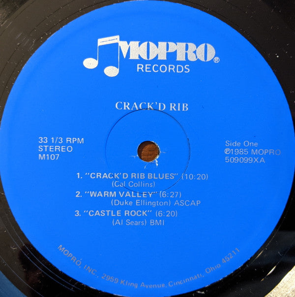 Cal Collins With The Steve Schmidt Trio : Crack'd Rib (LP, Album)