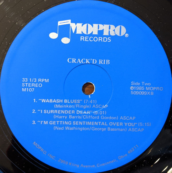 Cal Collins With The Steve Schmidt Trio : Crack'd Rib (LP, Album)