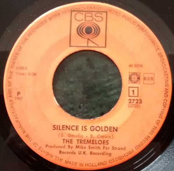 The Tremeloes : Silence Is Golden (7", Single)