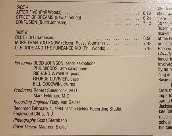 Budd Johnson / Phil Woods : The Ole Dude & The Fundance Kid (LP, Album)