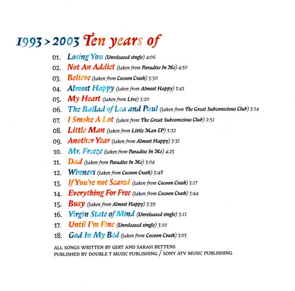 K's Choice : 10 (1993 > 2003, Ten Years Of) (CD, Comp)