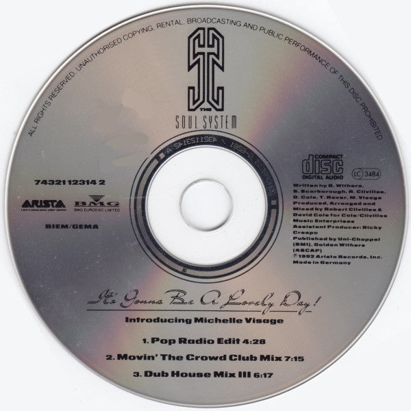 The S.O.U.L. S.Y.S.T.E.M. Introducing Michelle Visage : It's Gonna Be A Lovely Day (CD, Maxi)