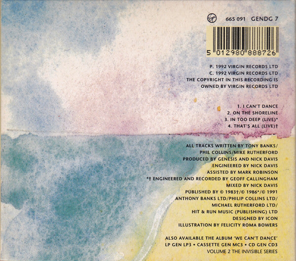 Genesis : I Can't Dance (CD, Single, Die)