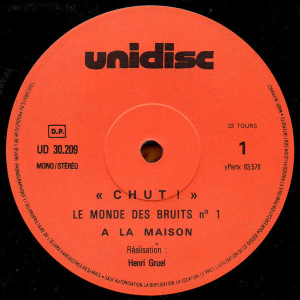Henri Gruel : Chut!!! Le Monde Des Bruits 1 (LP)