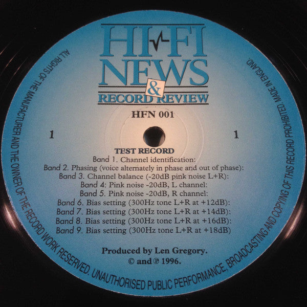 No Artist : Test Record (LP)