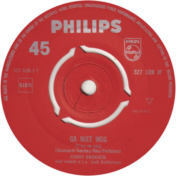 Corry Brokken : Eurovisie Songfestival 1963  (7", Single, Mono)