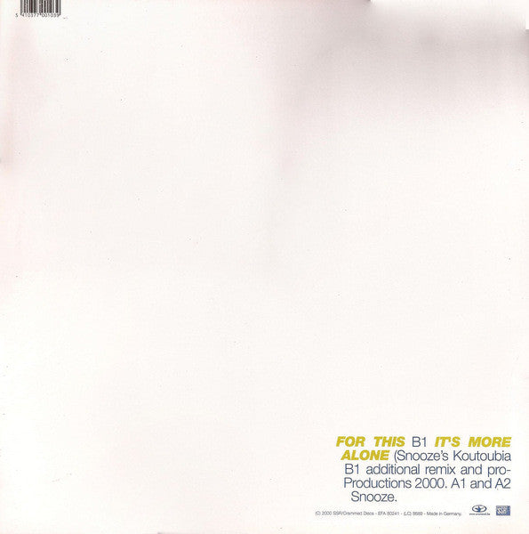 Snooze : Quiet Alone (12")