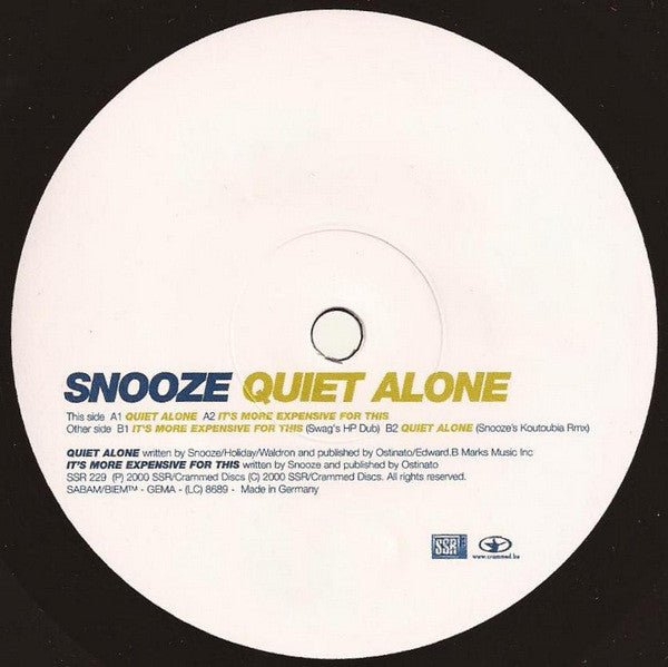 Snooze : Quiet Alone (12")