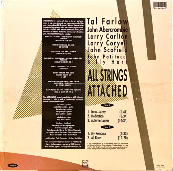 Tal Farlow, John Abercrombie, Larry Carlton, Larry Coryell, John Scofield, John Patitucci & Billy Hart : All Strings Attached (LP, Album)