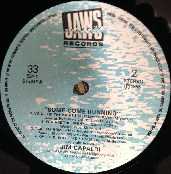 Jim Capaldi : Some Come Running (LP, Album)