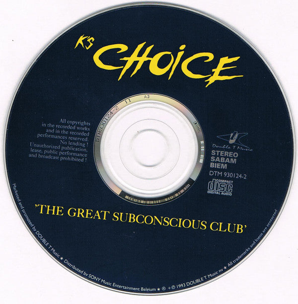 K's Choice : The Great Subconscious Club (CD, Album)