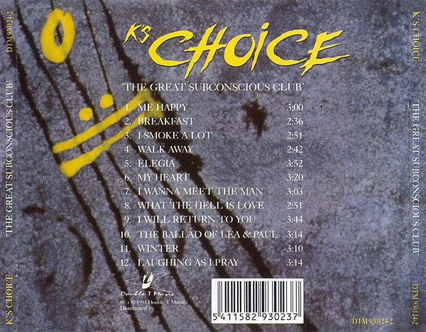 K's Choice : The Great Subconscious Club (CD, Album)