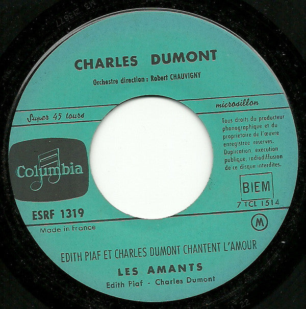 Edith Piaf et Charles Dumont : Chantent L'amour (7", EP)
