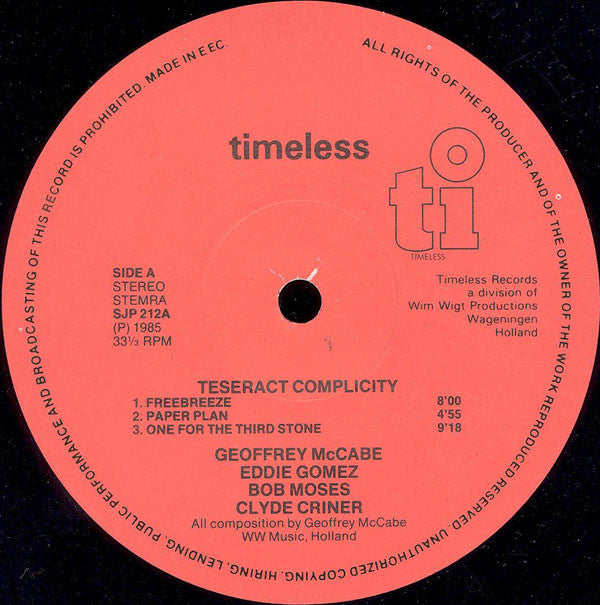 Geoffrey McCabe : Teseract Complicity (LP)