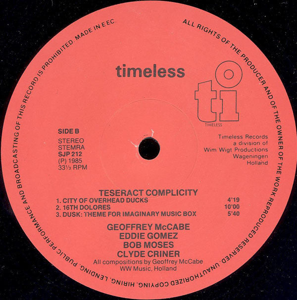 Geoffrey McCabe : Teseract Complicity (LP)